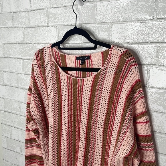 Rusty Striped Colorful Long Sleeve Sweater - Picture 5 of 10